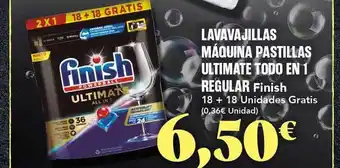 Gadis Lavavajillas máquina pastillas ultimate todo en 1 regular finish 18 + 18 gratis oferta