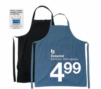 Zeeman Delantal 63x79 cm 100% algodón oferta
