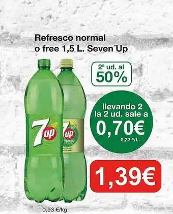 Spar La Palma Refresco normal o free seven'up oferta