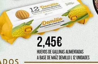 Claudio Huevos de gallinas alimentadas a base de maíz demillo l 12 unidades oferta