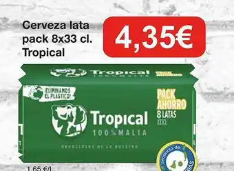 Spar La Palma Cerveza lata pack 8 tropical oferta