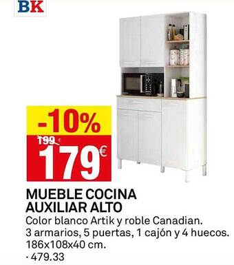 Bricoking Mueble cocina auxiliar alto oferta