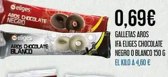 Claudio Galletas aros efa eliges chocolate negro o blanco 150 g oferta