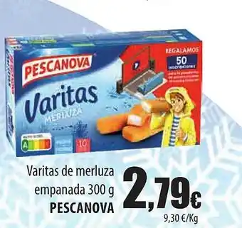 Spar Tenerife Varitas de merluza empanada pescanova oferta