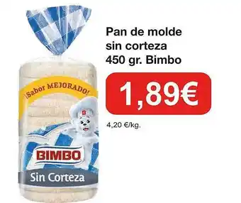 Spar La Palma Pan de molde sin corteza bimbo oferta