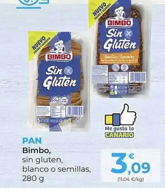 SPAR Gran Canaria Pan bimbo sin gluten oferta