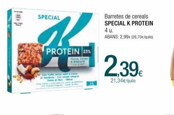 Condis Barretes de Cereals Special k protein oferta