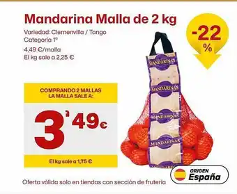 AhorraMas Mandarina malla de 2 kg oferta