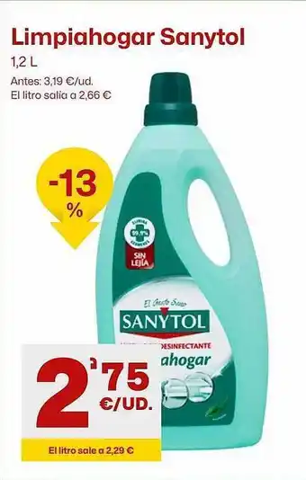 AhorraMas Limpiahogar sanytol oferta