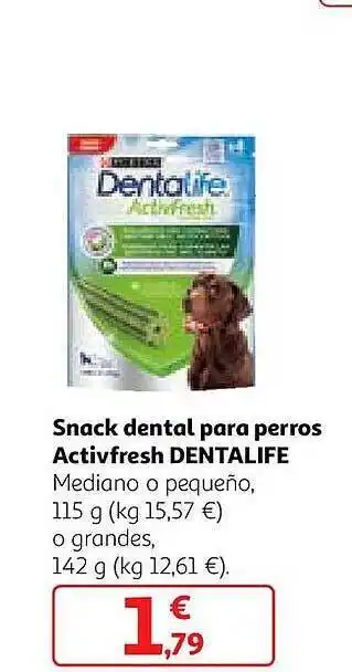 Alcampo Snack dental para perros activfresh dentalife oferta