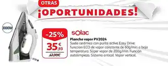 Alcampo Solac plancha vapor pv2024 oferta