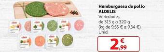 Alcampo Hamburguesa de pollo aldelis oferta