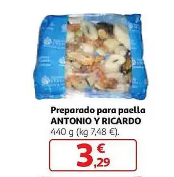 Alcampo Preparado para paella antonio y ricardo oferta