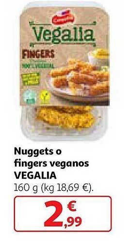 Alcampo Nuggets o fingers veganos vegalia oferta