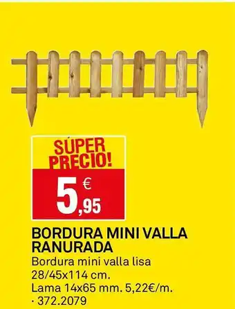 Bordura mini valla ranurada bordura mini valla lisa
