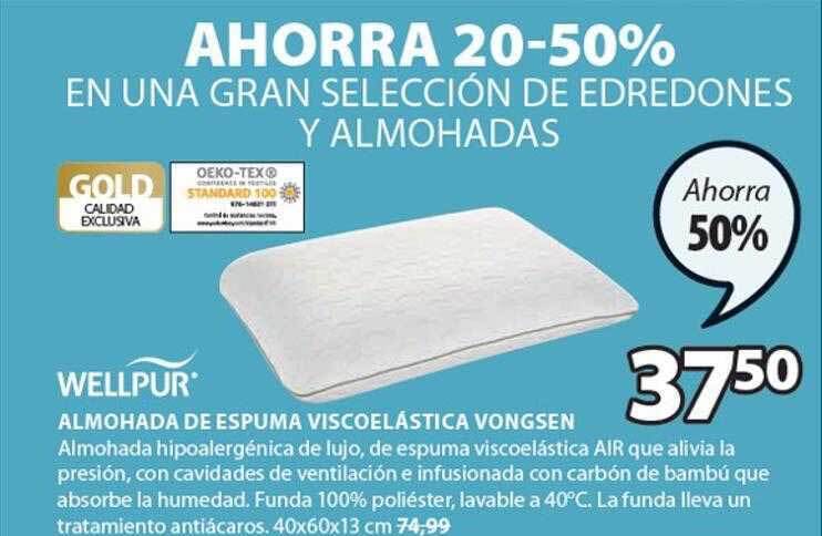 JYSK Wellpur almohada de espuma viscoelástica vongsen oferta