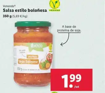 Lidl Vemondo salsa estilo boloñesa oferta
