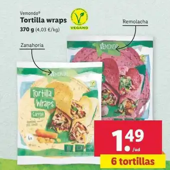 Lidl Vemondo tortilla wraps oferta