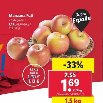 Lidl Manzana fuji oferta