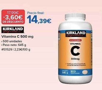 Costco Kirkland vitamina c 500 mg oferta