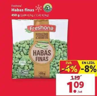 Lidl Freshona habas finas oferta
