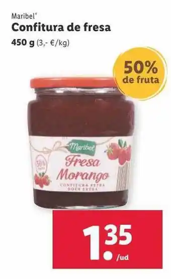 Lidl Maribal confitura de fresa oferta