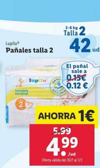 Lupilu pañales talla 2