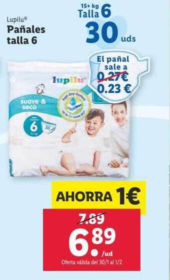Lidl Lupilu pañales talla 6 oferta