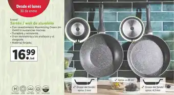 Lidl Ernesto sartén - wok de aluminio oferta