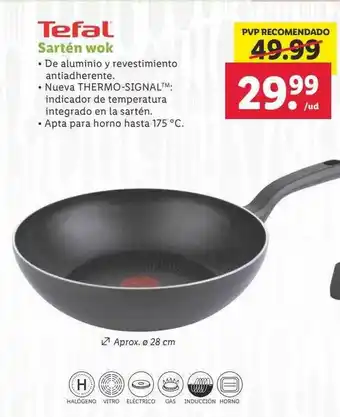 Lidl Tefal sartén wok oferta
