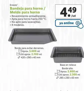Lidl Ernesto bandeja para horno - molde para horno oferta