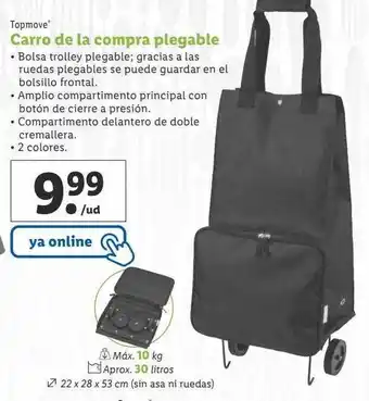 Lidl Topmove carro de la compra plegable oferta