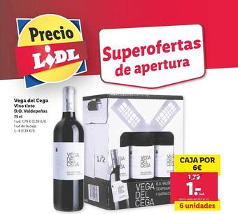 Lidl Vega del cega vino tinto d.o. valdepeñas oferta