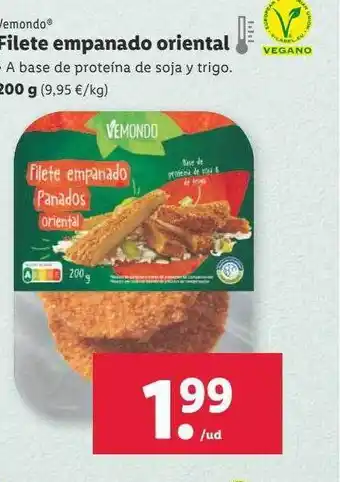 Lidl Vemondo filete empanado oriental oferta