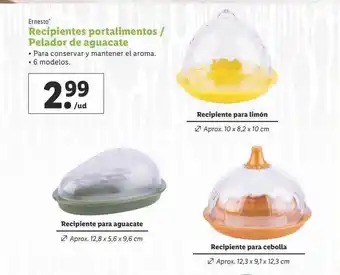 Lidl Ernesto recipientes portalimentos - pelador de aguacate oferta