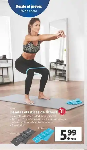 Lidl Crivit bandas elásticas de fitness oferta