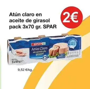 Spar La Palma Atún claro en aceite de girasol pack 3 spar oferta
