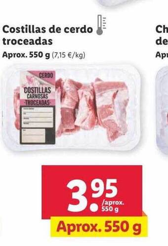 Lidl Costillas de cerdo troceadas oferta
