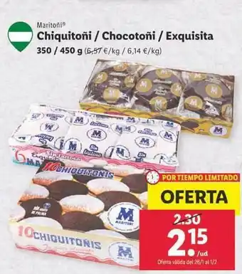 Lidl Maritoñi chiquitoñi - chocotoñi - exquisita oferta