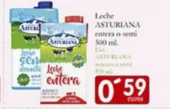 Supermercados Bip Bip Leche asturiana entera o semi oferta