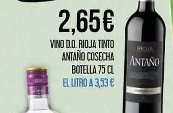 Claudio Vino d.o. rioja tinto antaño cosecha botella 75 cl oferta