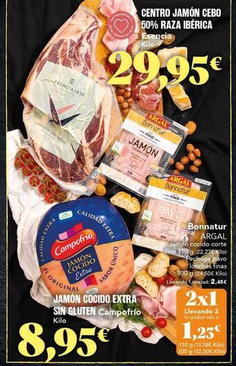 Gadis Jamón cocido extra sin gluten campofrío oferta