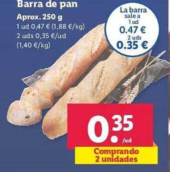 Lidl Barra de pan oferta