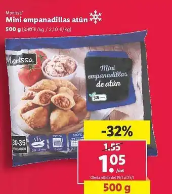 Lidl Min empanadillas atún monissa oferta
