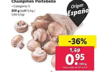 Lidl Champiñon portobello 250 g oferta