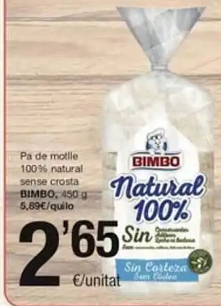 SPAR Fragadis Pa de motlle 100% natural sense crosta bimbo oferta