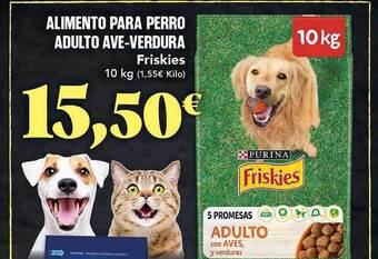 Gadis Alimento para perro adulto ave-verdura friskies oferta