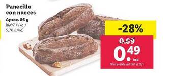 Lidl Panecillo con nueces oferta