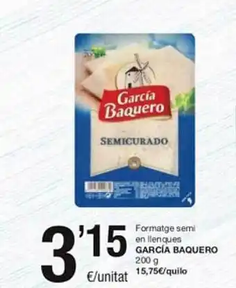 SPAR Fragadis Formatge semi en llenques garcía baquero oferta