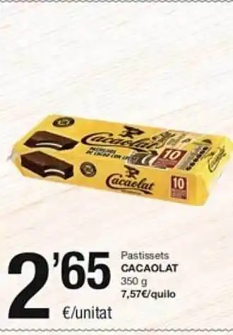 SPAR Fragadis Pastissets cacaolat oferta